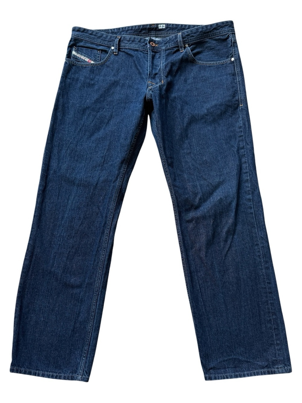 Diesel Larkee Regular Straight Dark Wash Button Fly Jeans 38x30 Denim Minimalist